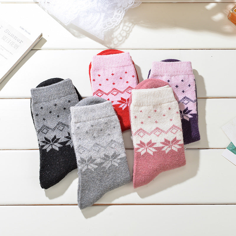 Thickened medium tube ladies cashmere socks
