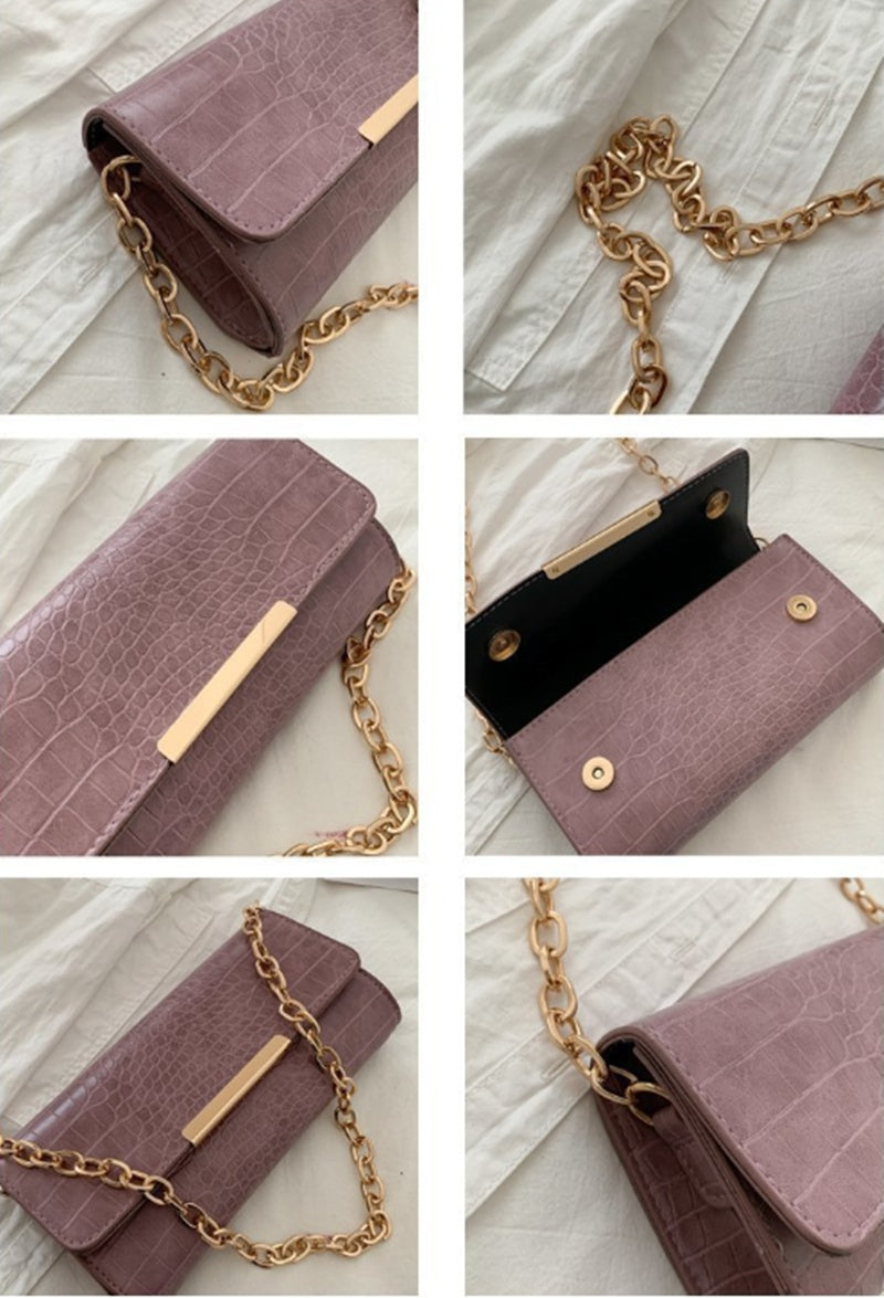 Fashion Simple Solid Color Single Shoulder Small Square Bag