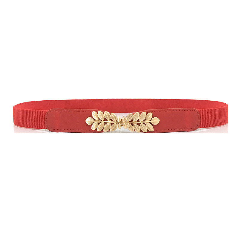 Leaf elastic elastic fashion all match belt