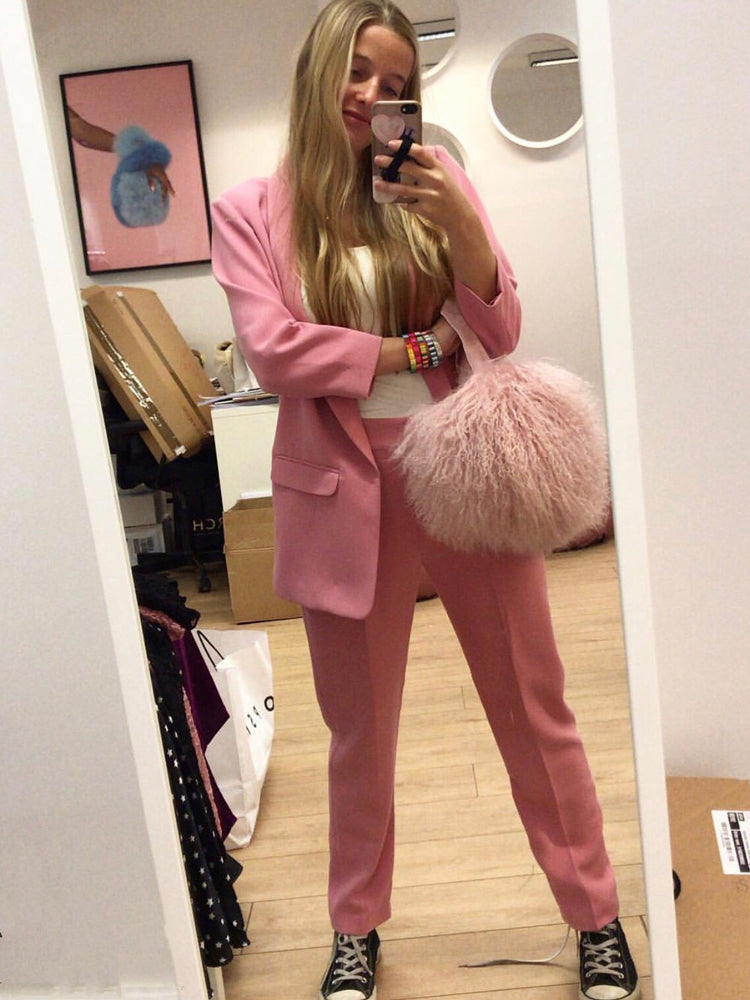 Plush and lovely fur bag