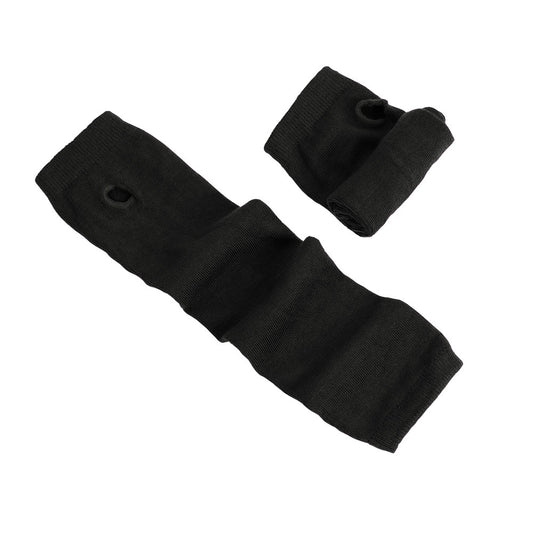 Black-and-white Striped Cotton Long Wrist Cuff