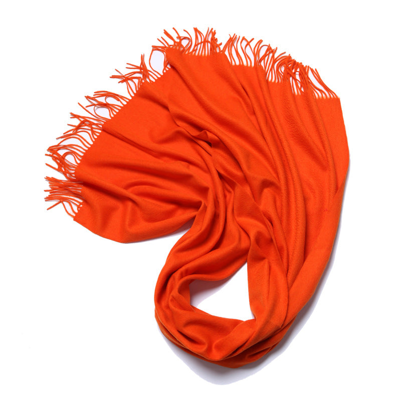 Wool solid color scarf