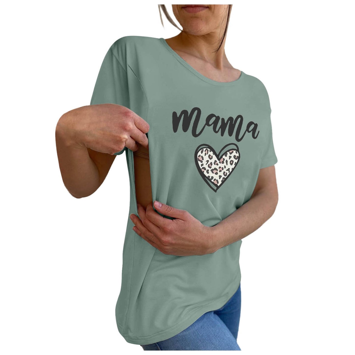 T-shirt til kvinder - kortærmet ventetoppen ammetøj