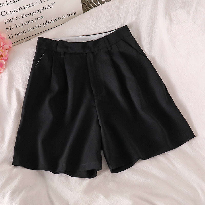 Suit casual five-point pants high waist slim shorts