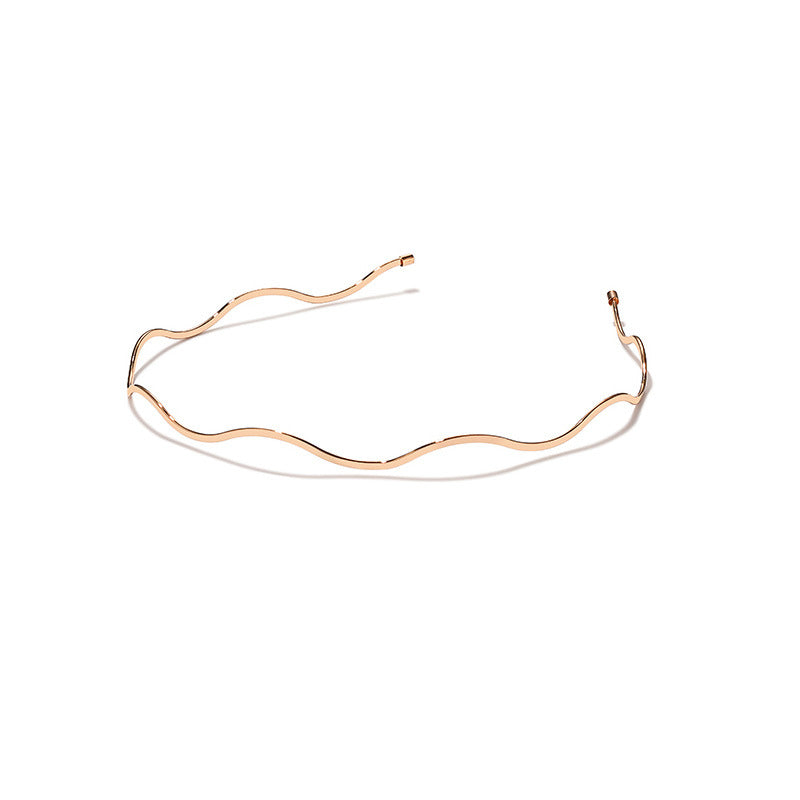 Metal wavy hair band