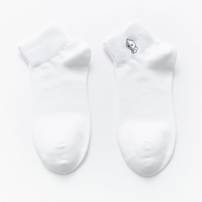 Female Japanese cartoon shallow mouth socks