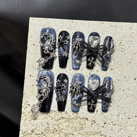 Beihai Wang Man Zircon Shining Diamond Manicure Handmade