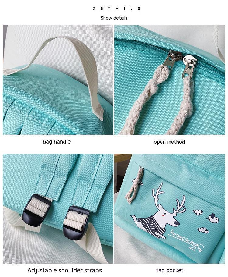 Backpack Five-piece Large Capacity