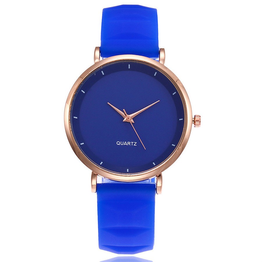 Silicone watch fashion ultra-thin three-pin simple student