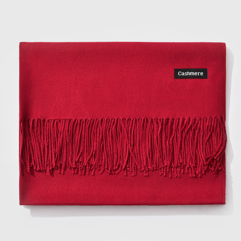 Cashmere scarf solid color