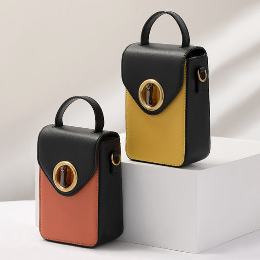 Contrasting color mini phone bag