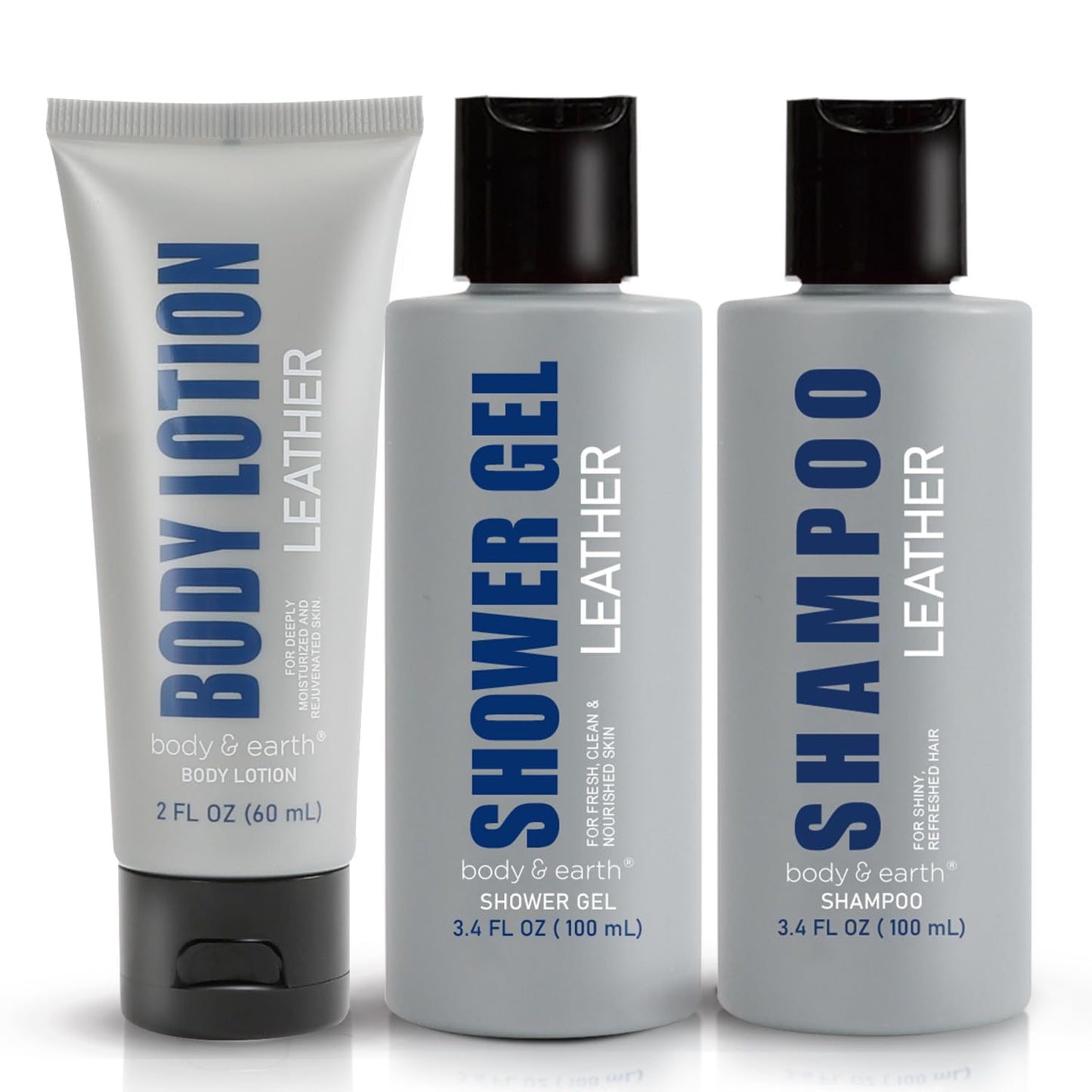 Men Gift Sets - 3PC Mens Gift Baskets Includes Sandalwood Shower Gel, Body Lotion, Shampoo, Mens Gift Basket as Birthday and Christmas Gifts for Men, Boyfriends and Husbands