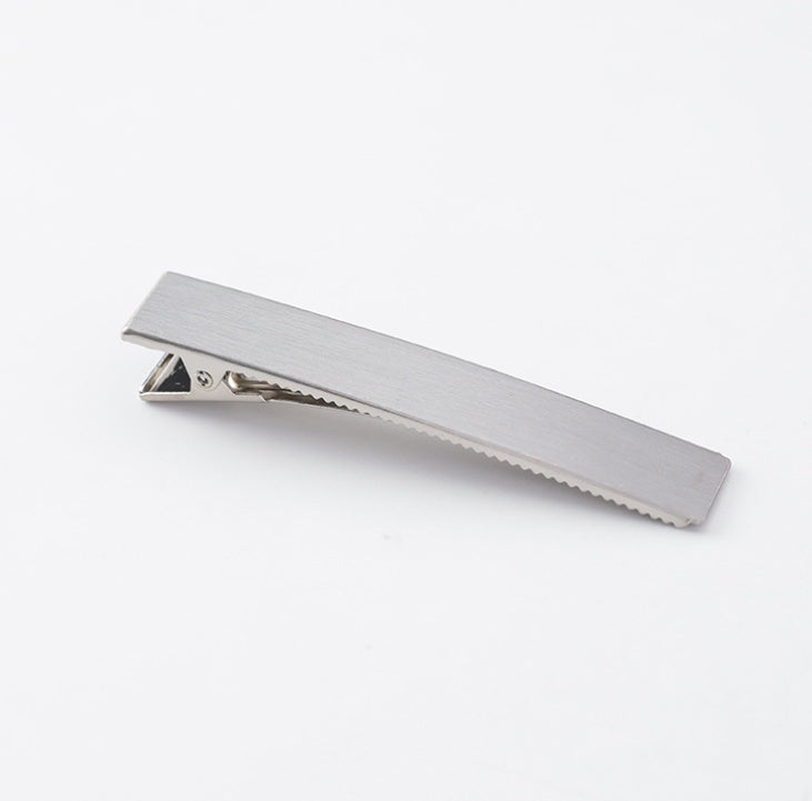Elegant wild retro matte brushed metal hair clips Duckbill clips bangs clip side headdress