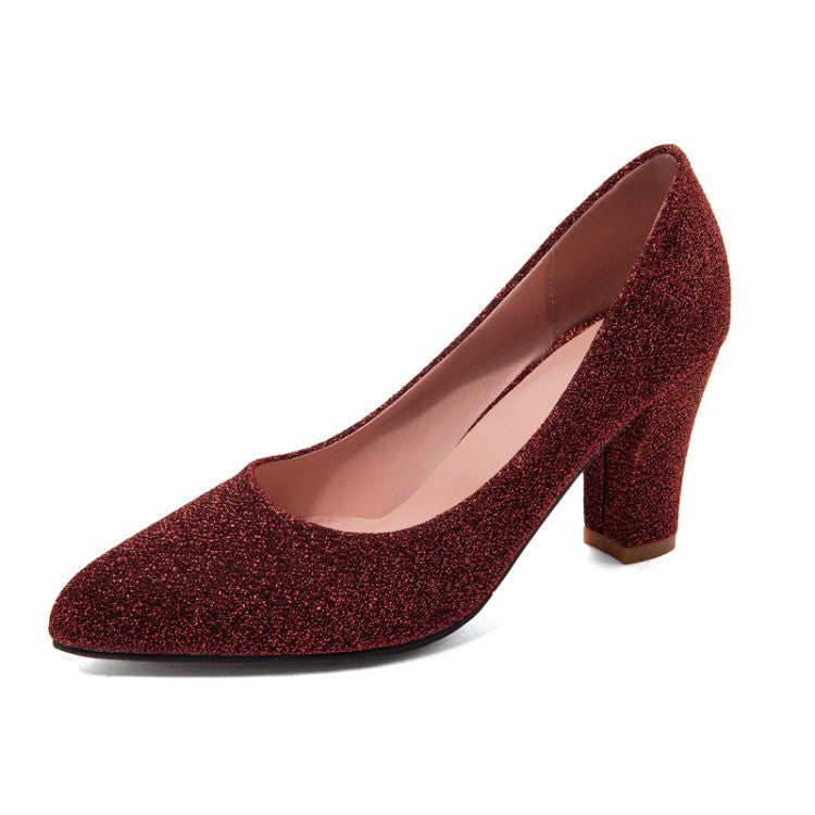 Silver sequined bridesmaid shoes