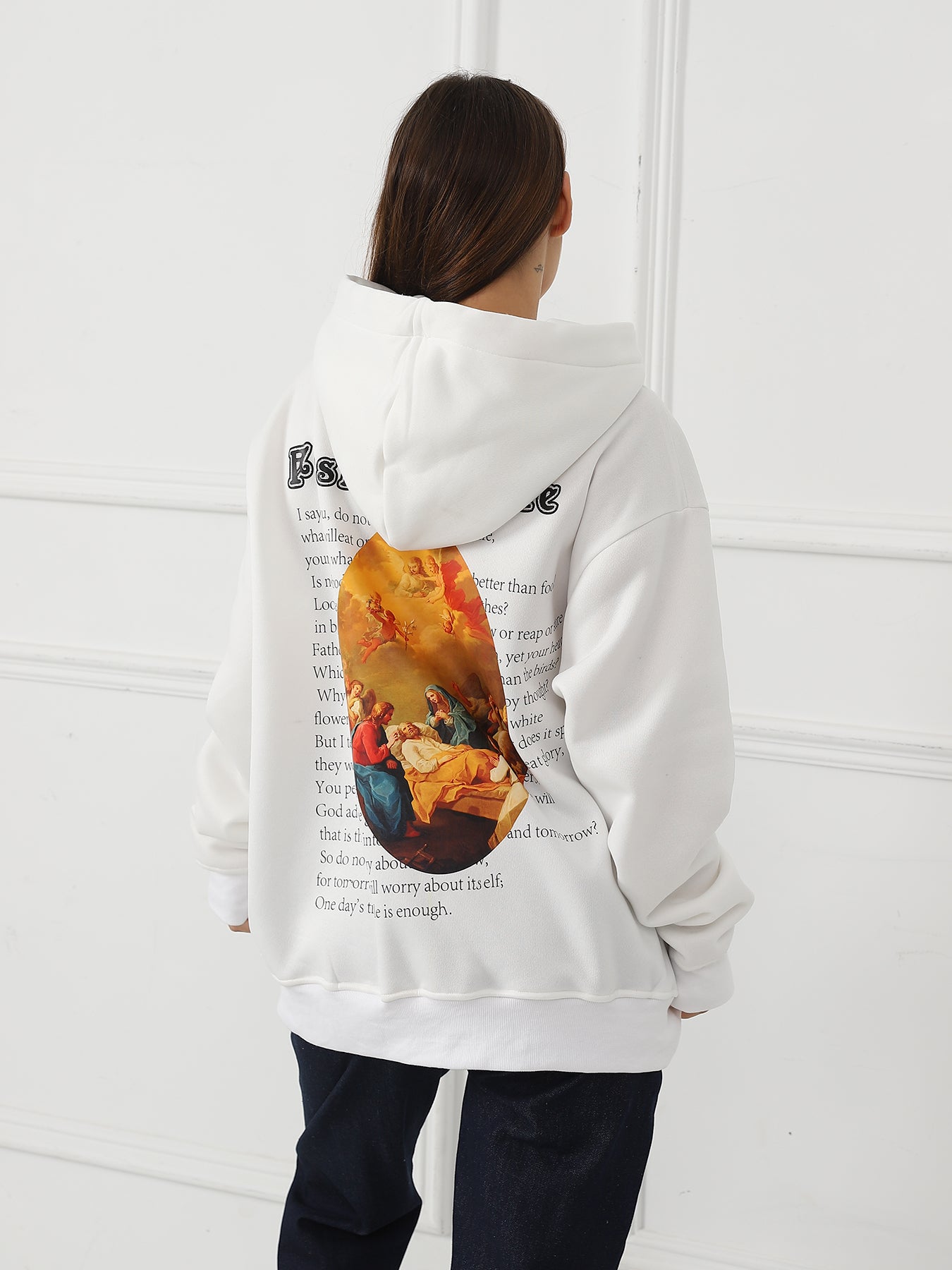Dame Moderigtig Casual Langærmet Trøje med Print