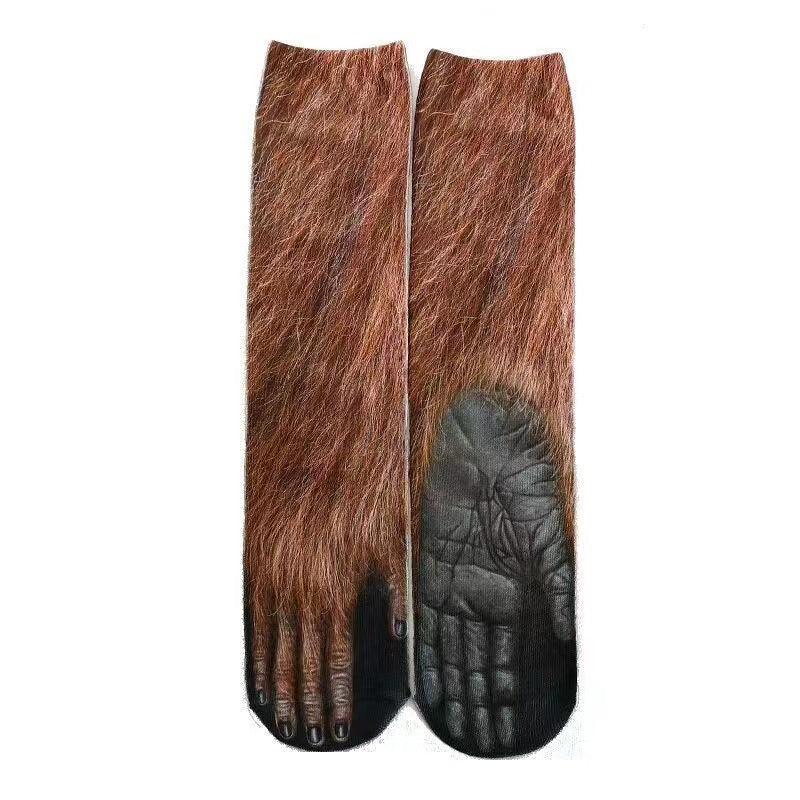 3D Animal Paw Tube Socks Funny Creative