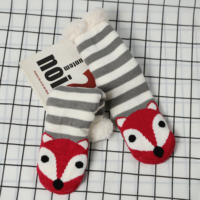 Plush Thickening Warm Home Confinement Sleep Floor Socks