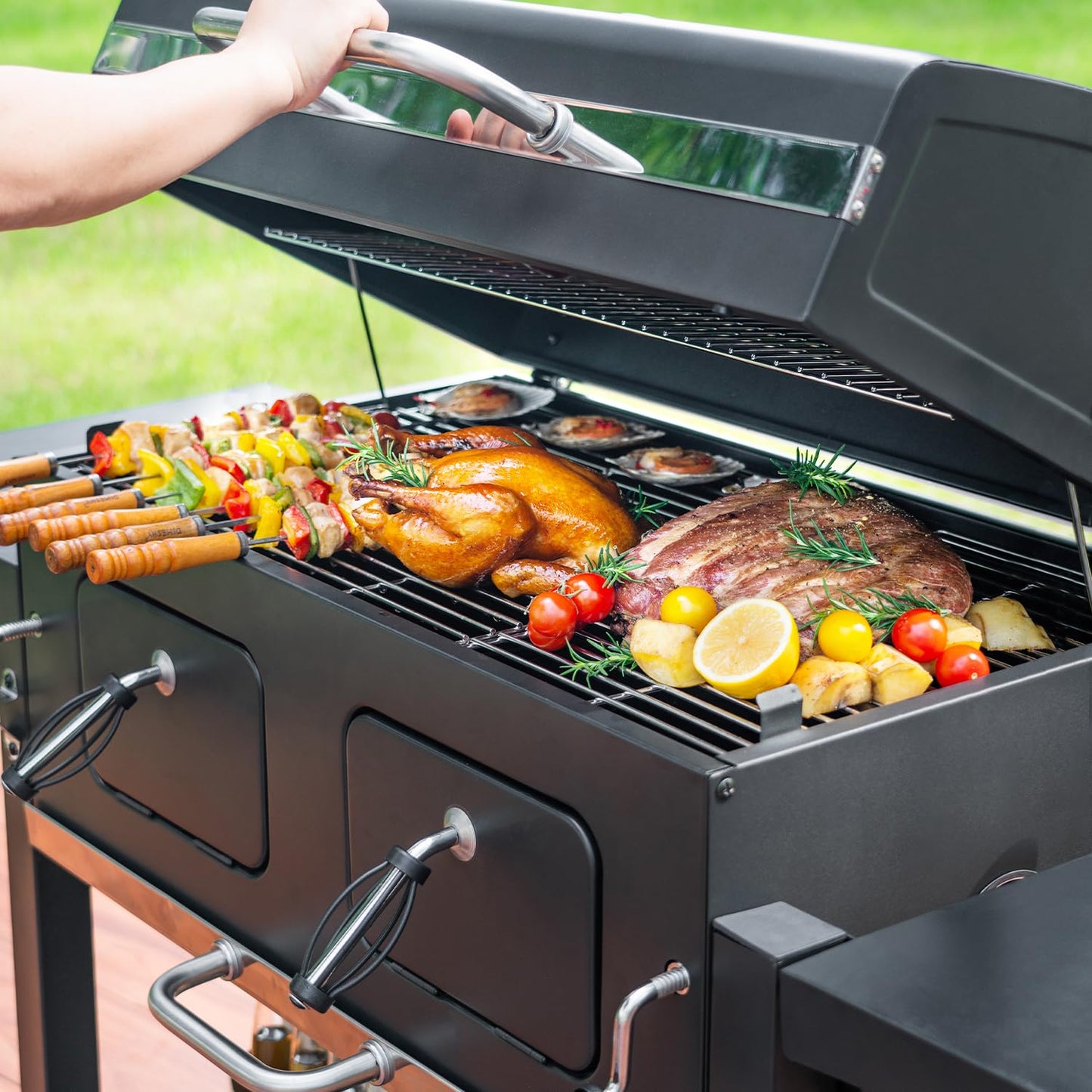 Charcoal Barbecue Outdoor Grill Foldable
