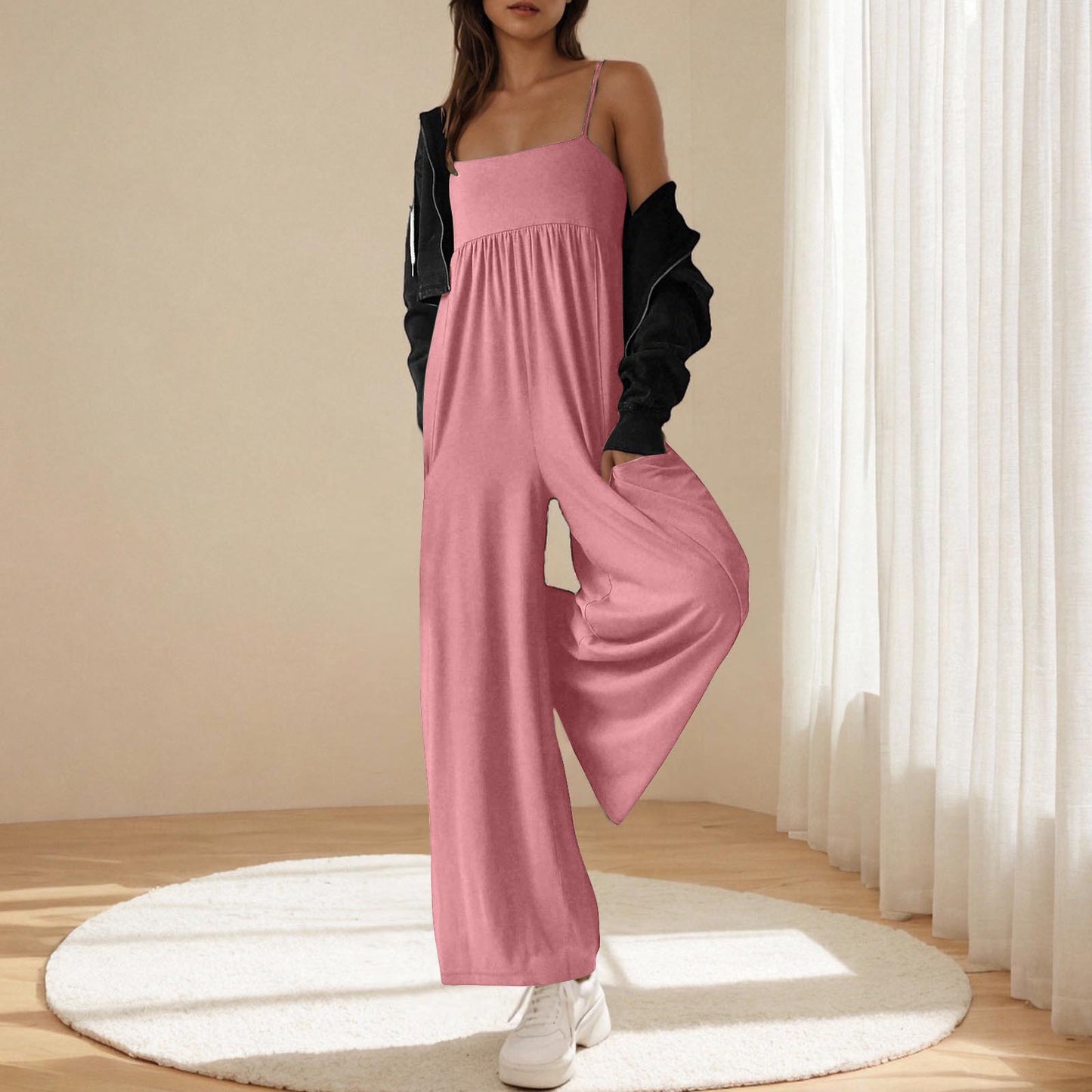 One-shoulder Strappy Backless Jumpsuit Women's Clothing