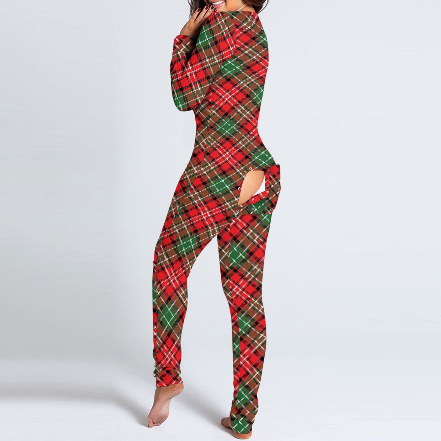Women's Halloween Functional Button Flap Jumpsuit
