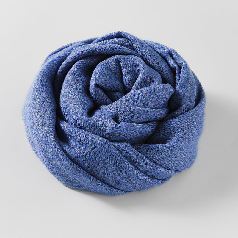 Women's Fashion Artistic Solid Color Cotton And Linen Scarf