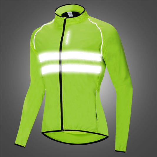 Reflective breathable trench coat