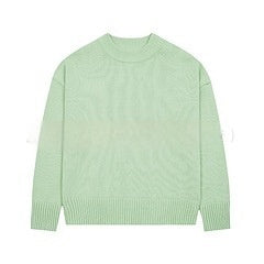 Spring And Autumn New Big Love Embroidered Crew Neck Cotton Sweater