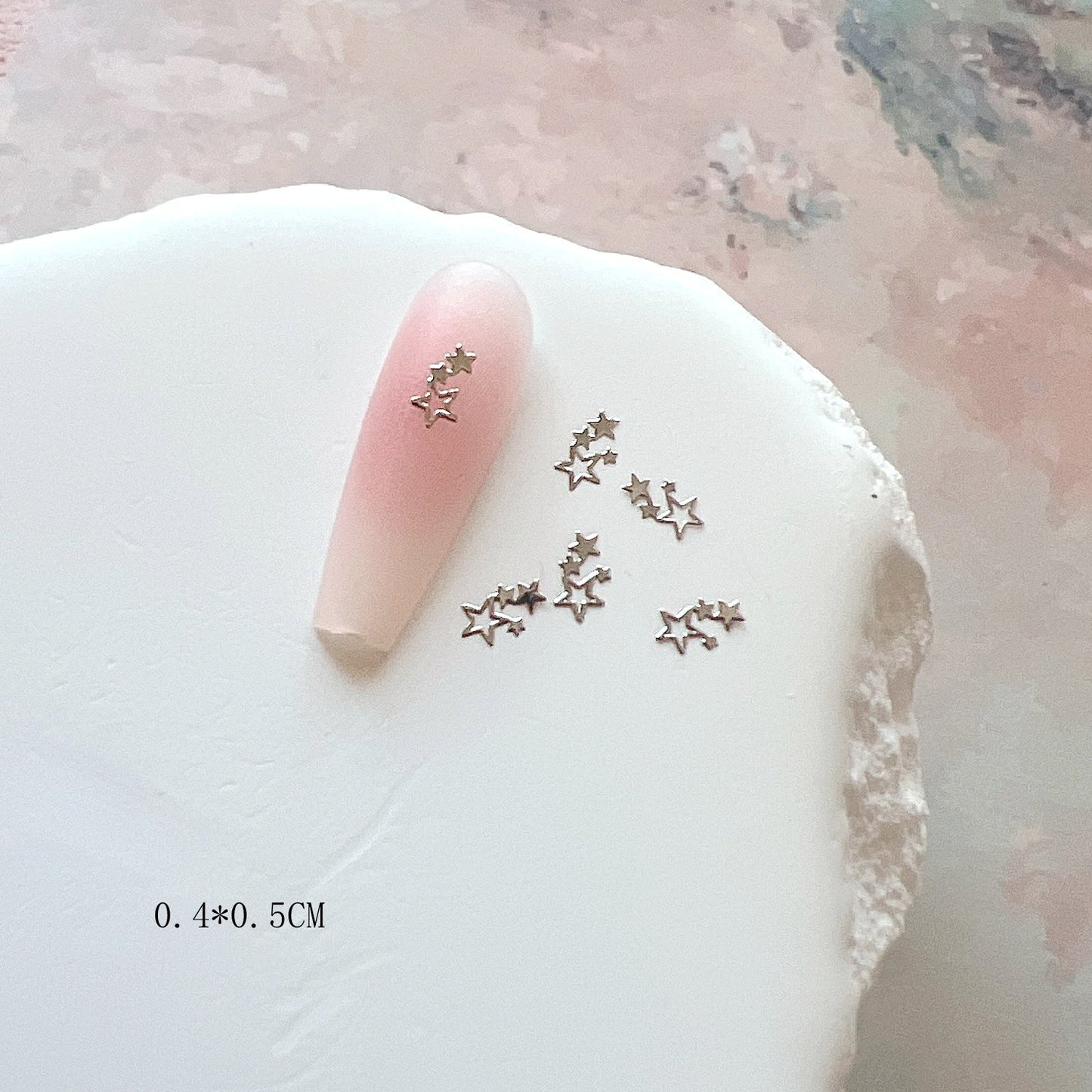 Gold And Silver Star Nail Art Metal Flakes