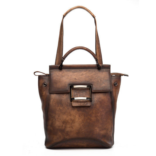Color rubbing diagonal backpack