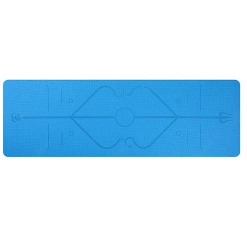 Tpe yoga mat body position line 6mm non-slip environmental protection fitness yoga mat