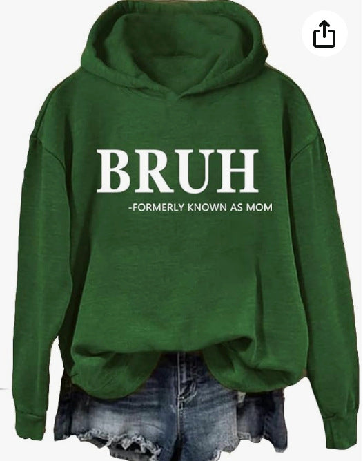 Independent Station Women's Fashion Printed Casual Hooded Long Sleeve Sweater