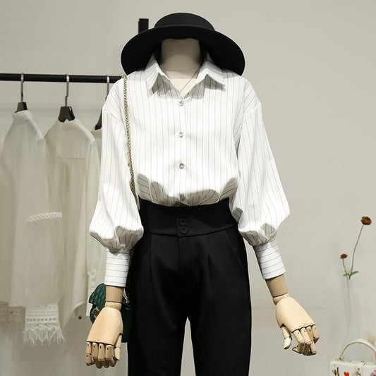 Niche Vintage Striped Women's Shirt