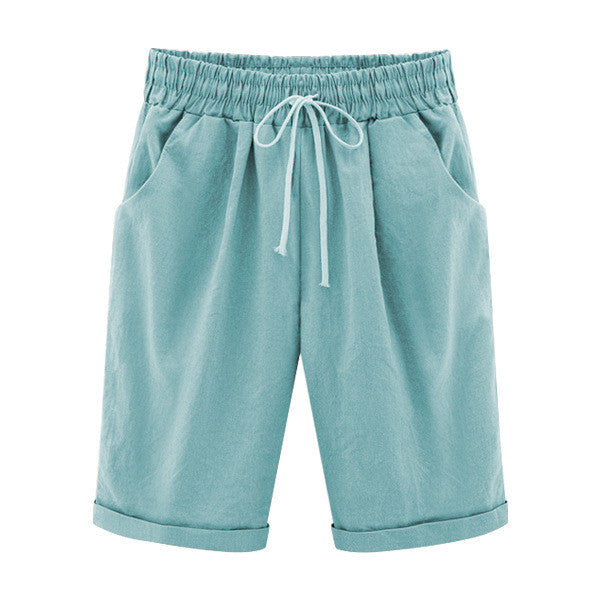 Women's five-point wide-leg pants