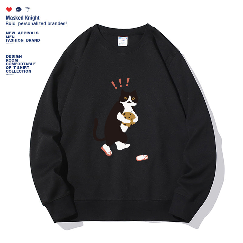 Kvinders moderigtige ensfarvede langærmede sweatshirt med tryk