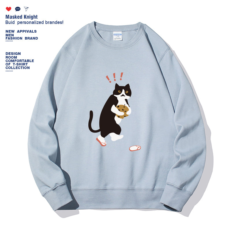 Kvinders moderigtige ensfarvede langærmede sweatshirt med tryk