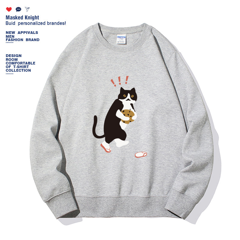 Kvinders moderigtige ensfarvede langærmede sweatshirt med tryk