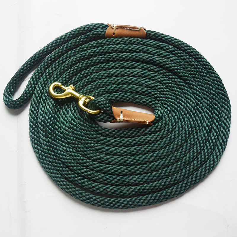 Pet leather nylon traction rope
