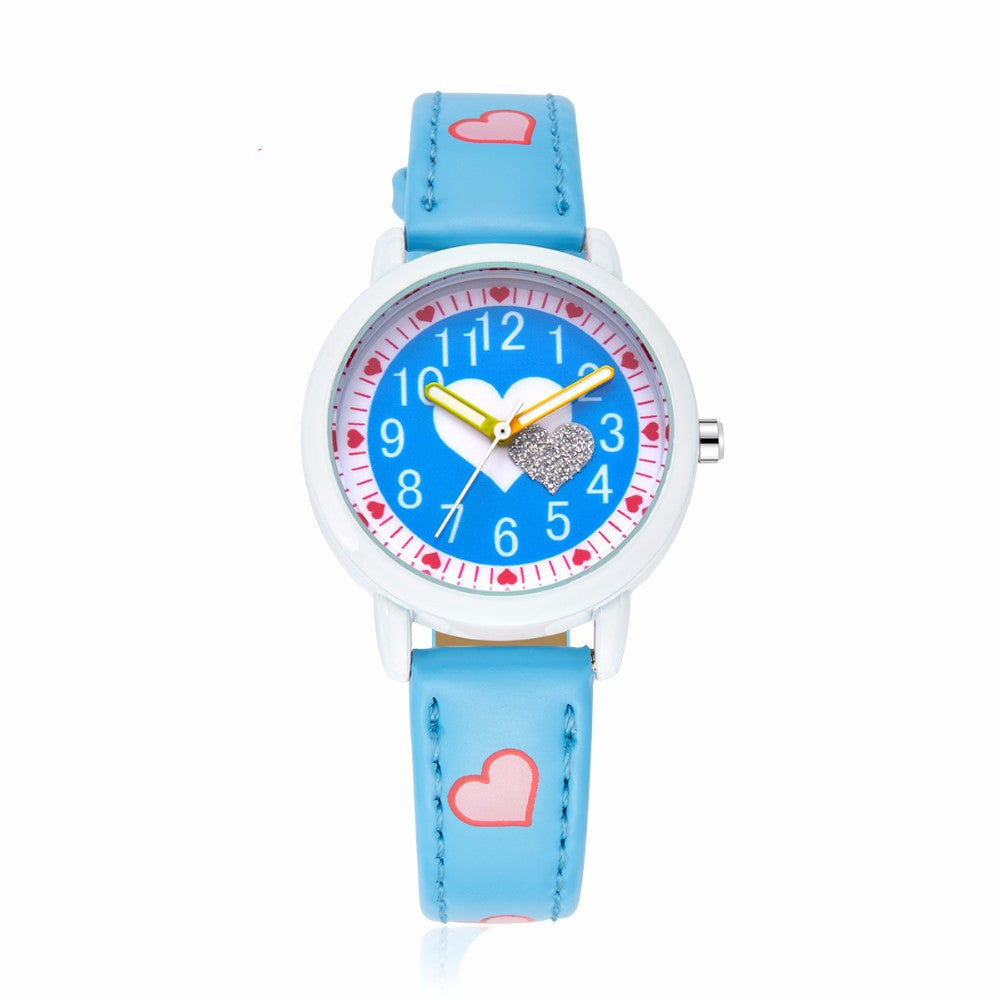 Cartoon love dial casual fashion children's watch