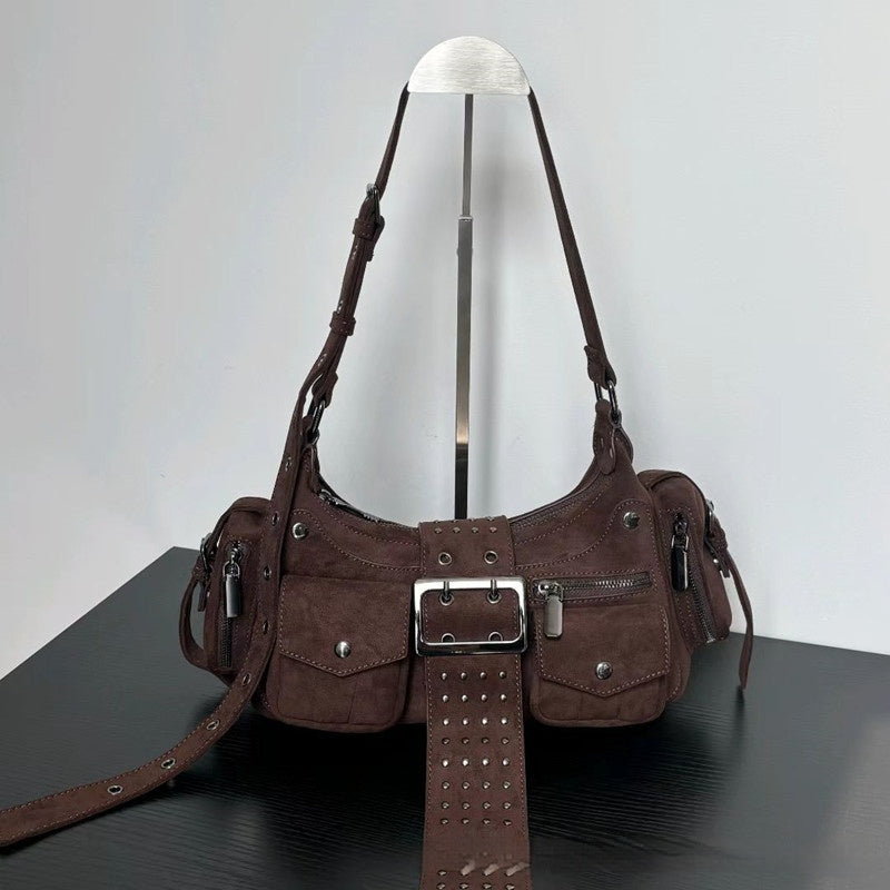 Fashion Hot Girl Motorcycle Rivet Bag Female