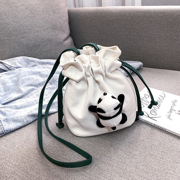 Cartoon canvas shoulder bag
