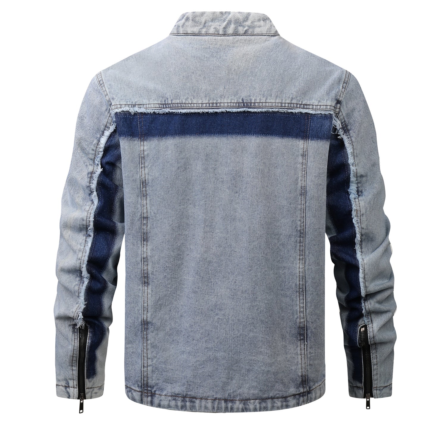 Men's Retro Denim Patchwork Jacket - Trendy Style