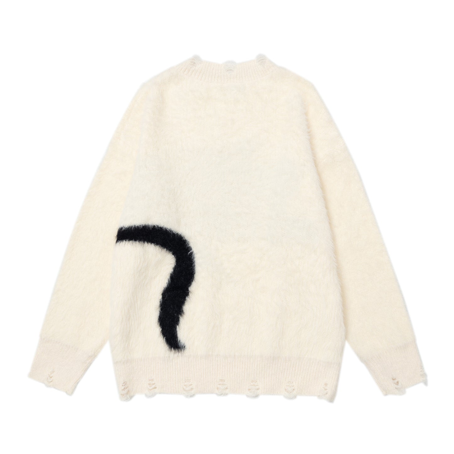 Retro Soft Glutinous Round Neck Set Idle Style Cat Loose Sweater Sweater