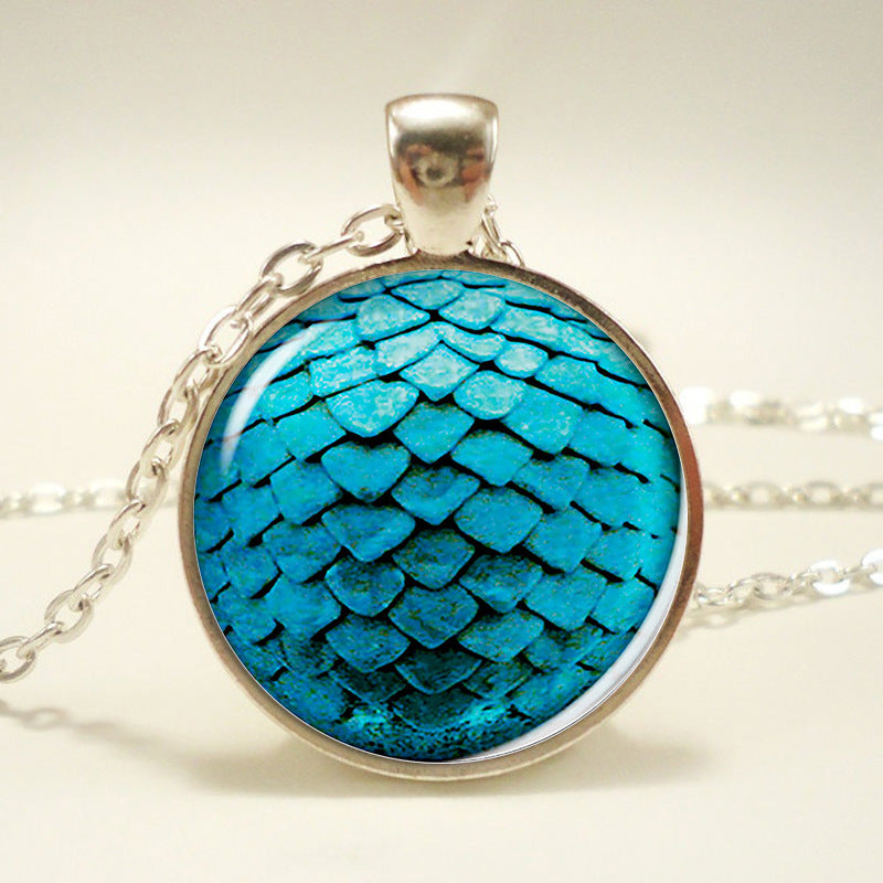 European and American time gem glass necklace accessories