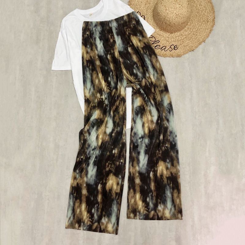 Spring And Summer Women's Wide-legged Pants High Waist Pleated
