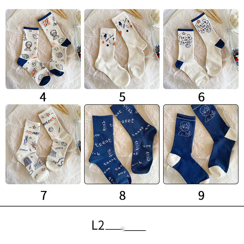Blue Planet Socks Women's Medium Stockings Cotton
