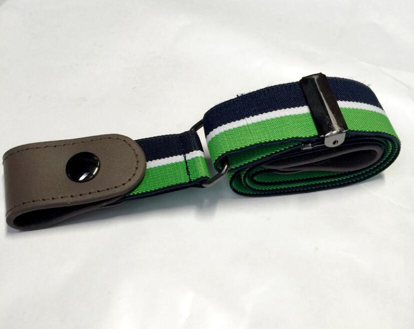 Leather Slim Stretch Invisible Belt Jeans Simple Joker Men and Women Lazy Belt