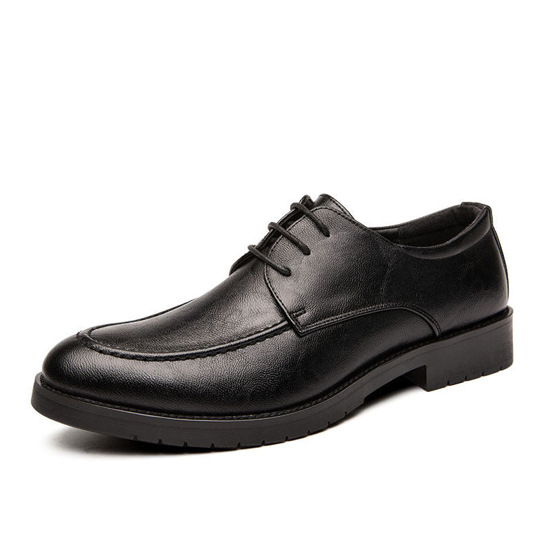 Autumn youth black leather shoes