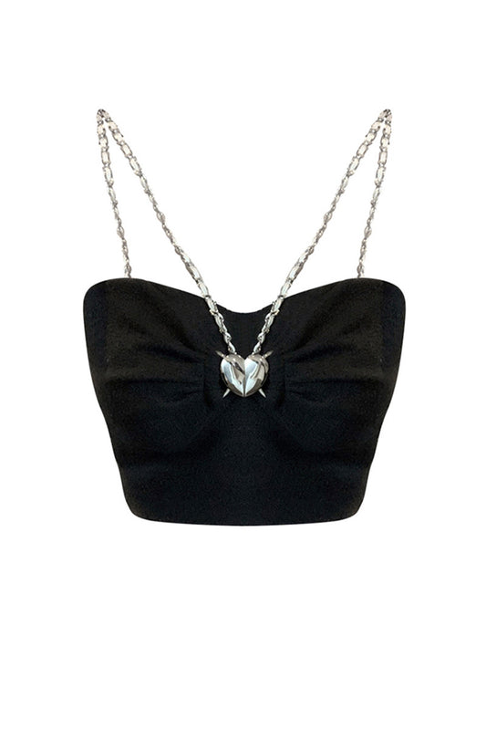 Chain Heart Sling Summer Sweet Spice Girl Vest