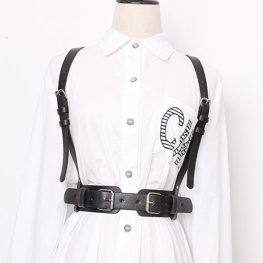 Girdle waistband women's decorative denim skirt shirt high waist thin belt