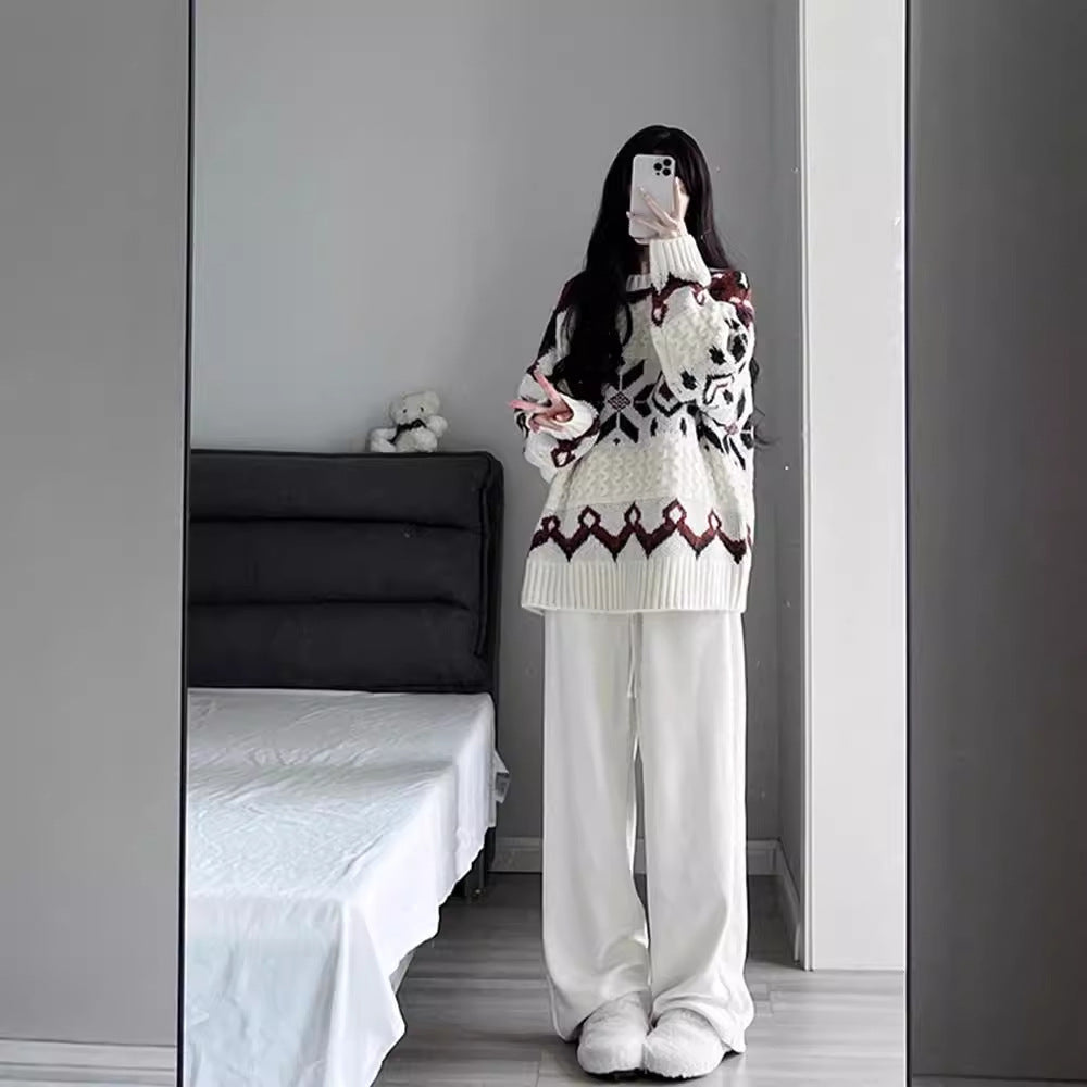 New Design Sense Outer Wear Loose Soft Glutinous Knitted Top